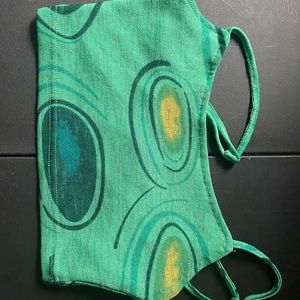 2 piece green set, cropped tank & flare pants